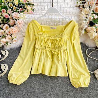 Bow-detail Frill-trim Blouse