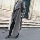 Handmade Shawl-collar Wrap Coat