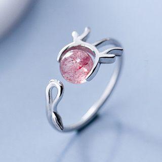 925 Sterling Silver Deer Ring S925 Silver - Ring - Silver - One Size