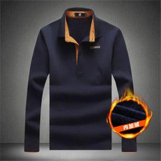 Fleece-lined Long-sleeve Polo