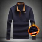 Fleece-lined Long-sleeve Polo
