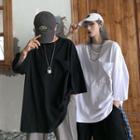 Couple Matching Pocket 3/4-sleeve T-shirt