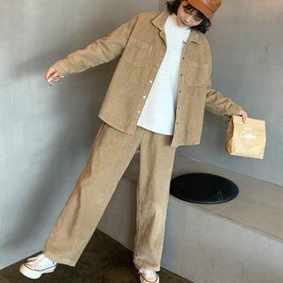 Corduroy Jacket / Plain Pants