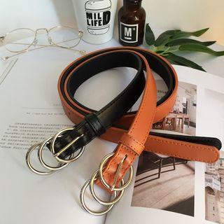 Triple Hoop Faux Leather Belt