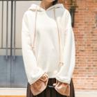 Mock Two-piece Hoodie Almond - One Size