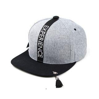 Lettering Color-block Baseball Cap