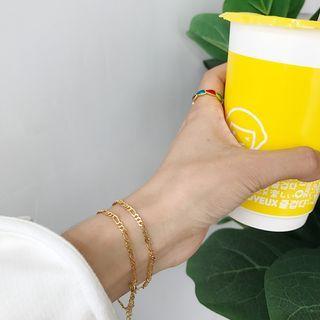 Sterling Silver Bracelet S072 - Gold - One Size