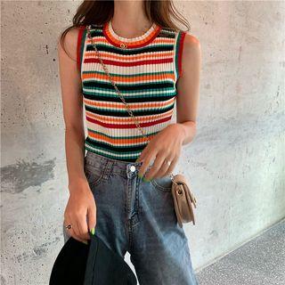 Striped Camisole Crop Top Striped - One Size
