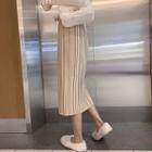 Crinkle Midi Skirt Khaki - One Size