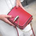 Flap Contrast-trim Lipstick-accent Cross Bag