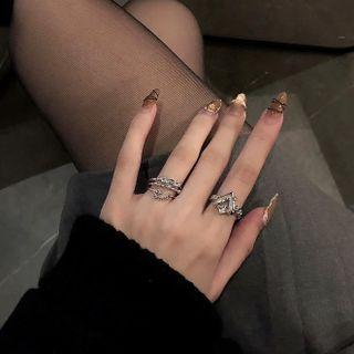 Layered Open Ring / Heart Open Ring / Set