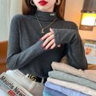 Brushed Mock-neck Warmer Top In 7 Colors