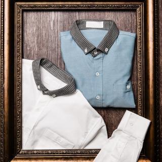 Contrast Collar Shirt