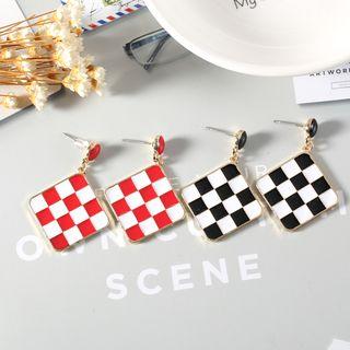 Checkerboard Drop Earring
