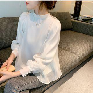 Bow-back Plain Blouse