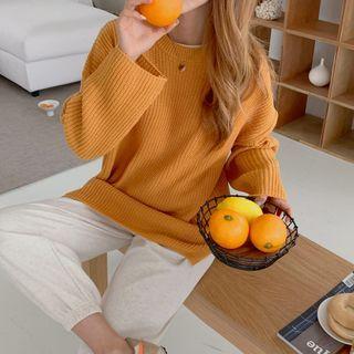 Drop-shoulder Rib-knit Top In 10 Colors