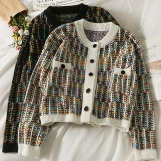 M Lange Button-up Knit Top
