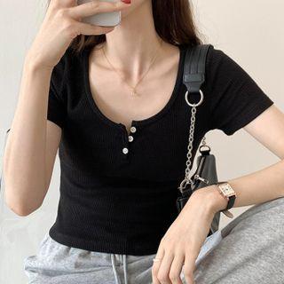 Short Sleeve Henley T Shirt