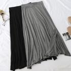 Side-slit Midi A-line Skirt