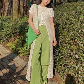 Knit Maxi Overall Dress Almond - One Size