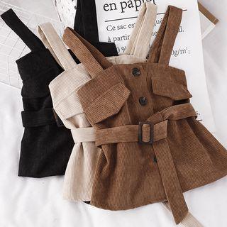 Corduroy Vest With Belt