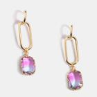 Faux Crystal Dangle Earring 1 Pair - One Size