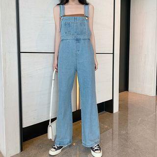 Plain Camisole Top / Wide-leg Denim Playsuit
