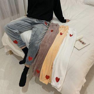 Heart Embroidered Harem Pants