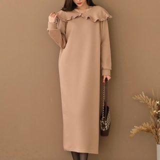 Capelet Long Sweatshirt Dress