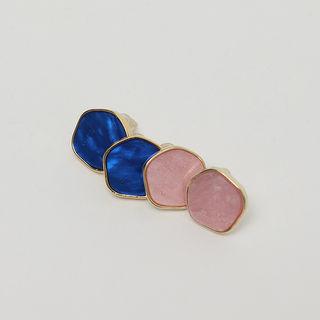 Colored Round Ear Studs