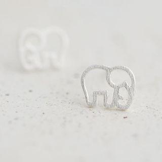 Elephant Stud Earring One Size - One Size