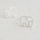 Elephant Stud Earring One Size - One Size