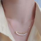 Freshwater Pearl Sterling Silver Necklace Gold - One Size