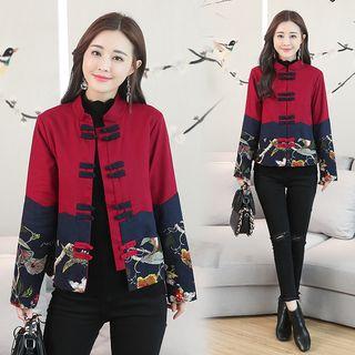 Embroidered Color Panel Jacket