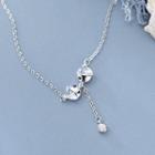 925 Sterling Silver Kissing Fish Pendant Necklace Silver - One Size