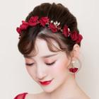 Bridal Set: Flower Headband + Earring