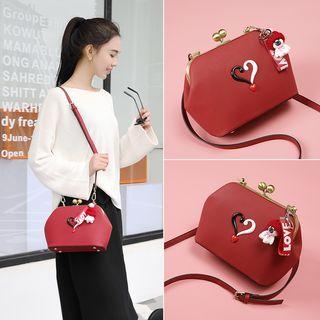 Heart Accent Crossbody Bag