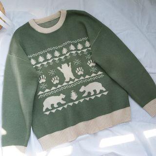 Bear Sweater As Shown In Figure - One Size