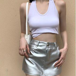 Halter Crop Top / Mini Pencil Skirt