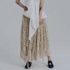 Asymmetrical Tie-dyed Midi A-line Skirt