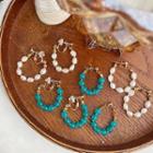 Beaded Hoop Earring / Clip On Earring