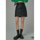 [no One Else] Faux-leather Quilted Miniskirt