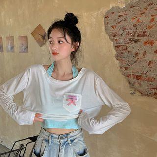 Long-sleeve T-shirt / Halter Neck Top