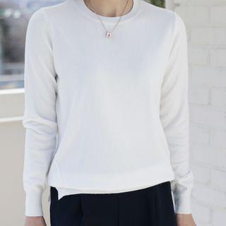 Slit-side Knit Top In 18 Colors