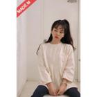 3/4-sleeve Pocket-front Boxy-fit T-shirt