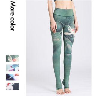Printed Stirrup Yoga Pants (various Designs)