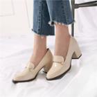 Block-heel Chain-detail Loafers