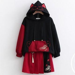 Car Hoodie / A-line Skirt / Set