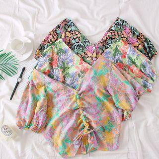 Reversible Printed Crop Blouse