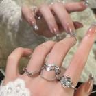 Rhinestone / Chained / Alloy Open Ring (various Designs) / Set